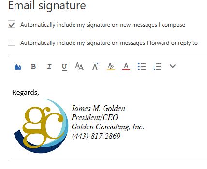 How to Setup a Signature in Office 365’s Outlook Web App